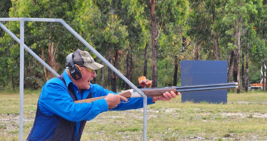 Clay target shooting at Mallacoota Gun Club