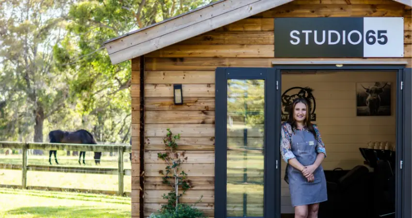 Aimee at Studio 65 hair salon in Mallacoota
